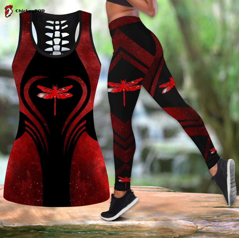 Red Dragonfly Legging + Hollow Tankt Combo Hac Red Dragonfly Legging + Hollow Tankt Combo Hac