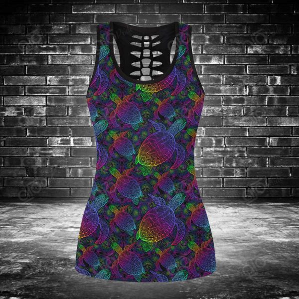 Turtle Colorful Hollow Tank Top Or Legging