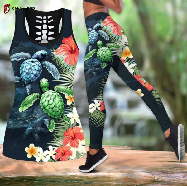 Turtle Hawaii Combo Tank Top + Legging Dqb07172001