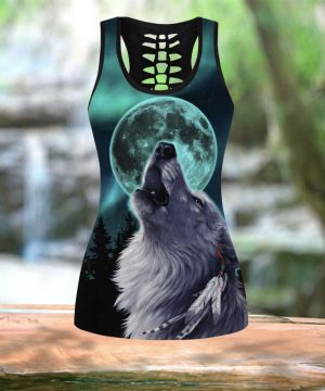 Wolf And Moon 3D Over Printed Legging &Amp; Tank Top-Ml 4 Wolf And Moon 3D Over Printed Legging &Amp; Tank Top-Ml 3